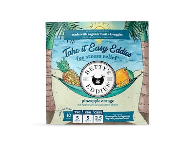 Betty's Eddies Take It Easy Eddies Pineapple Orange Chews 10-pack